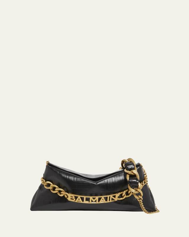 1945 Pouch Crossbody Bag in PB Embossed Crinkle Leather